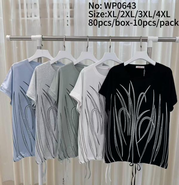 Bluzki damskie Roz XL-4XL, Mix Kolor Paczka 10 szt